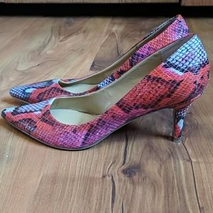 Nine West Snakeskin Kitten Heels